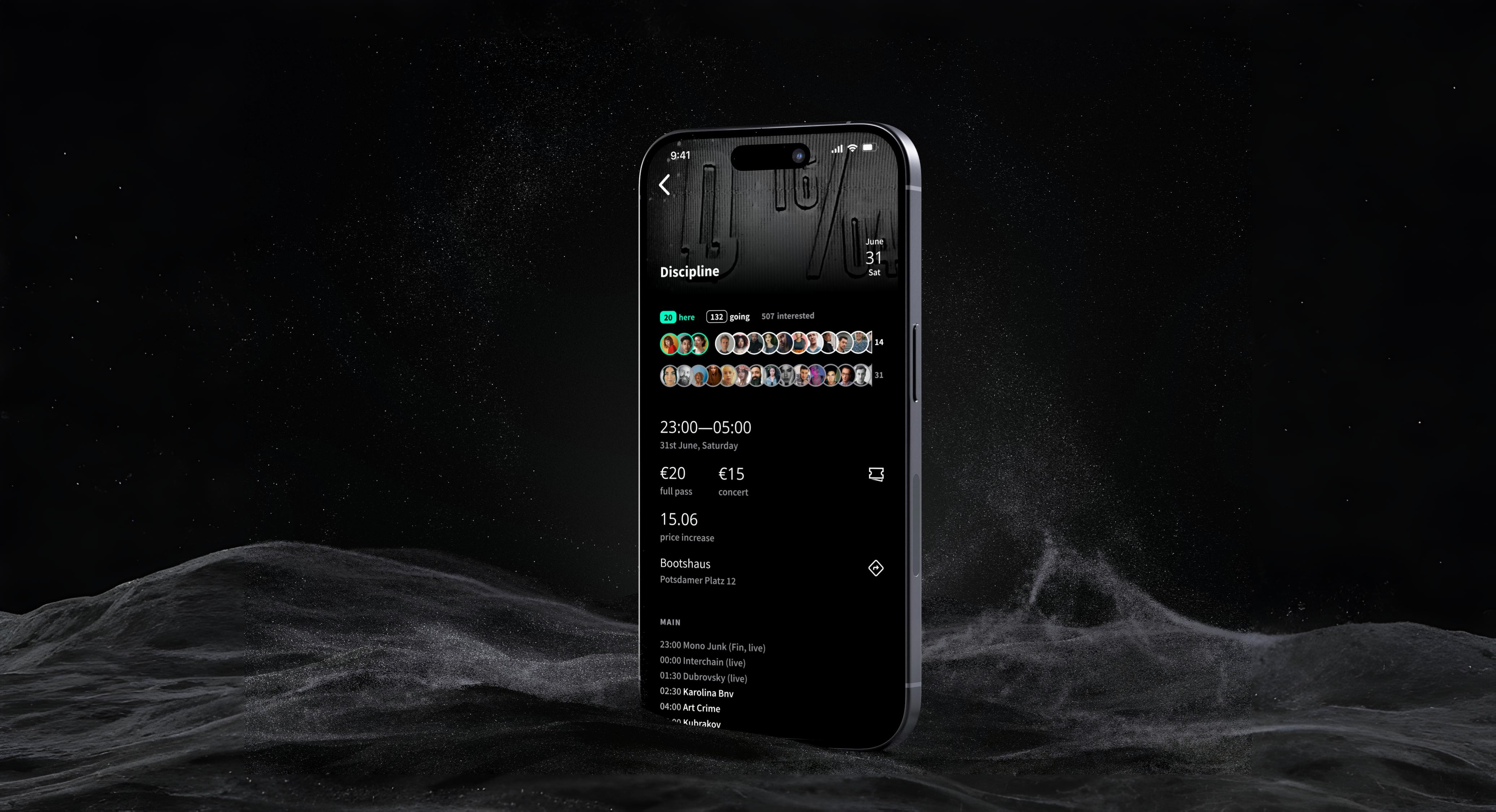 Route optimization screen